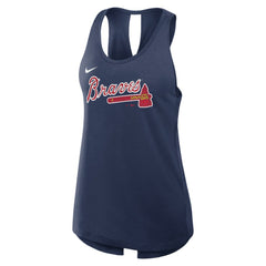 MLB Atlanta Braves Nike Open-Back Crisscross Dri-FIT Tank Top