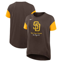 MLB San Diego Padres Nike Women's Flowy Fashion Tri-Blend Dri-FIT T-Shirt