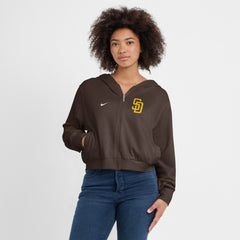 MLB San Diego Padres Nike Women's Cropped Chill Full-Zip Hoodie