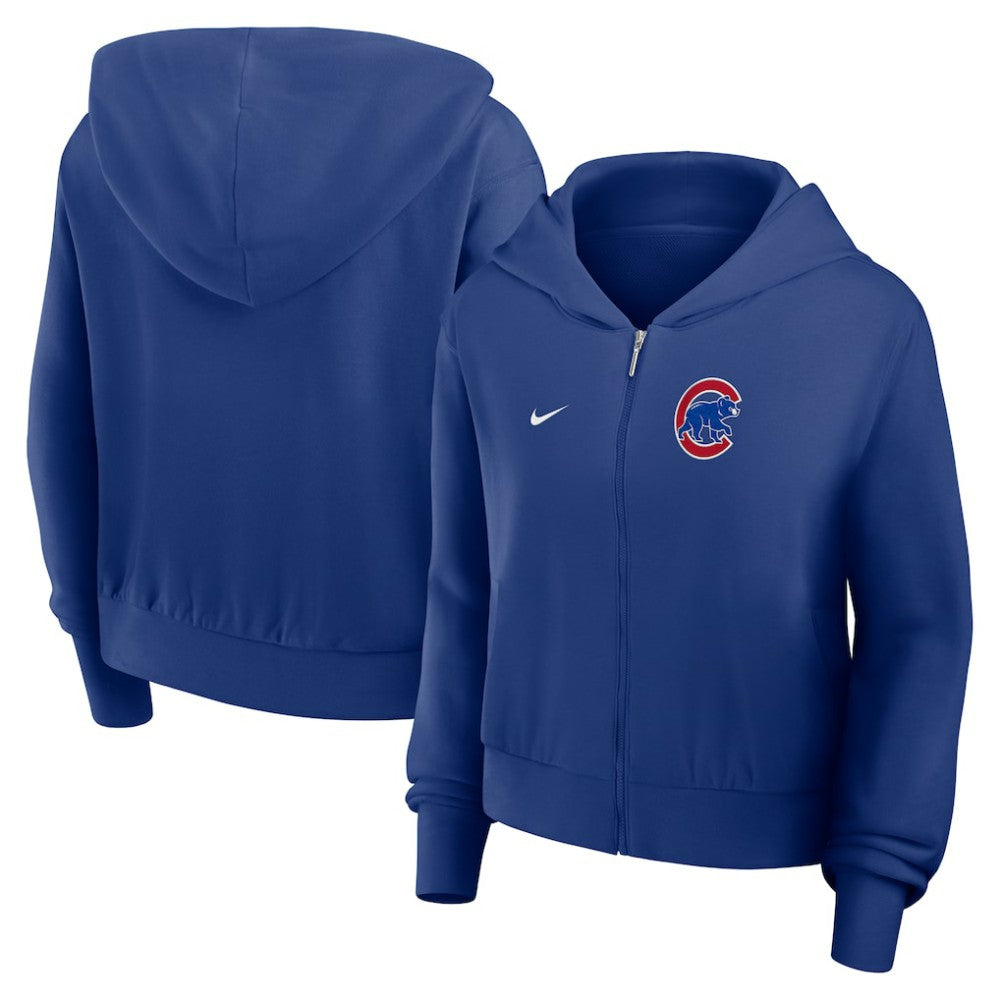 MLB Chicago Cubs Nike Women's Cropped Chill Full-Zip Hoodie