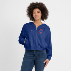MLB Chicago Cubs Nike Women's Cropped Chill Full-Zip Hoodie