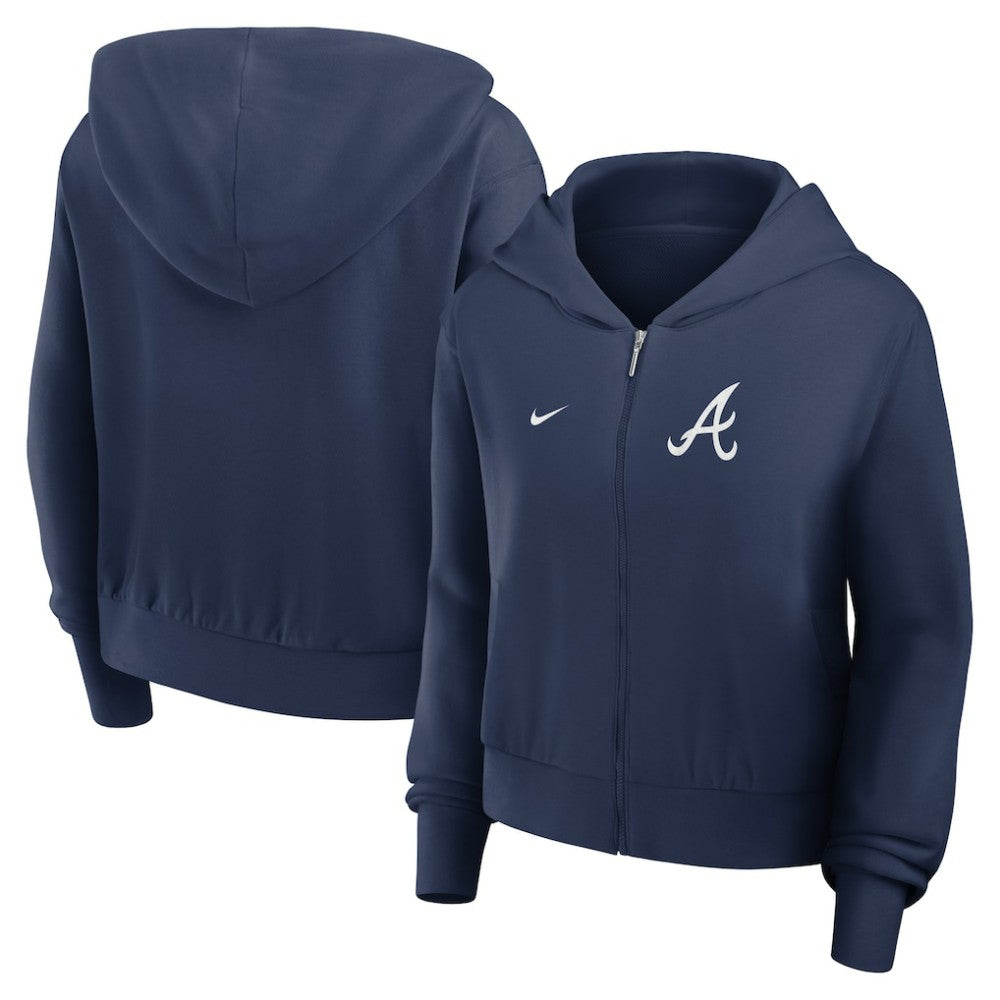 MLB Atlanta Braves Nike Women's Cropped Chill Full-Zip Hoodie