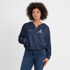 MLB Atlanta Braves Nike Women's Cropped Chill Full-Zip Hoodie