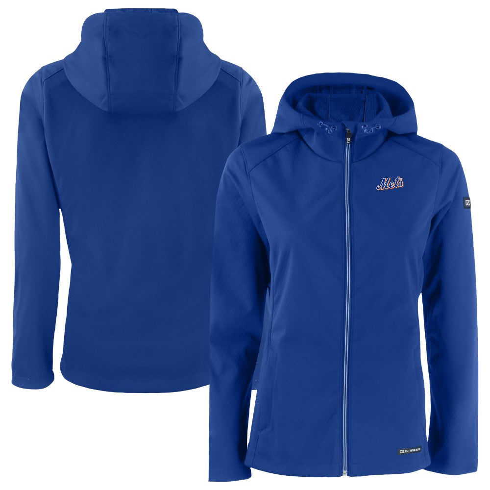 MLB New York Mets Cutter & Buck Women's Evoke Eco Softshell Recycled Full-Zip Jacket