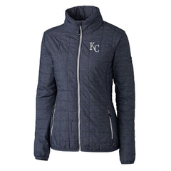 MLB Kansas City Royals Cutter & Buck Women's Rainier PrimaLoft Eco Insulated Full-Zip Puffer Jacket