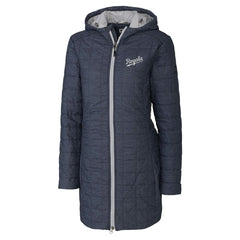 MLB Kansas City Royals Cutter & Buck Women's Rainier Primaloft Eco Insulated Hooded Full-Zip Long Coat