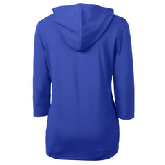 MLB Seattle Mariners Cutter & Buck Women's DryTec Virtue Eco Pique Recycled 3/4-Sleeve Half-Zip Pullover Hoodie