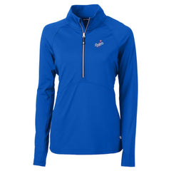 MLB Los Angeles Dodgers Cutter & Buck Women's DryTec Adapt Eco Knit Stretch Recycled Raglan Half-Zip Top