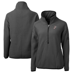 MLB Cincinnati Reds Cutter & Buck Women's Cooperstown Collection Cascade Eco Sherpa Fleece Half-Zip Pullover Jacket