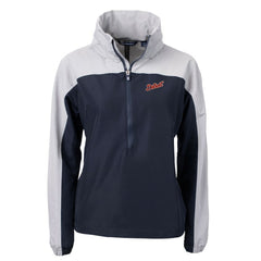MLB Detroit Tigers Cutter & Buck Women's Charter Eco Recycled Half-Zip Anorak Jacket