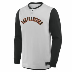 MLB San Francisco Giants Fanatics Clubhouse Long Sleeve Henley Shirt