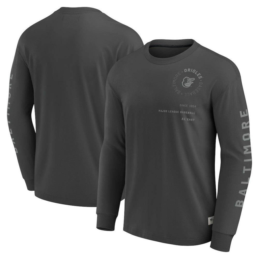 MLB Baltimore Orioles Fanatics Elements Future Ground Tonal Info Long Sleeve T-Shirt