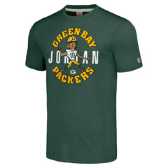 Jordan Love Homage Unisex Caricature Player Tri-Blend T-Shirt - Green Bay Packers