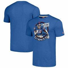 Lawrence Taylor Homage Unisex Caricature Retired Player Tri-Blend T-Shirt - New York Giants
