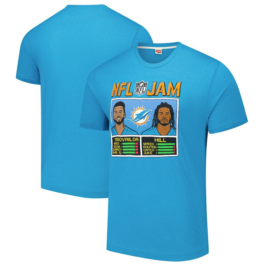 Tua Tagovailoa & Tyreek Hill Homage Unisex NFL Jam Tri-Blend T-Shirt - Miami Dolphins