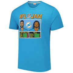 Tua Tagovailoa & Tyreek Hill Homage Unisex NFL Jam Tri-Blend T-Shirt - Miami Dolphins
