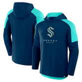 NHL Deep Sea Blue Seattle Kraken Fanatics Meta Game Transitional Pullover Hoodie