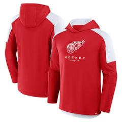 NHL Red Detroit Red Wings Fanatics Meta Game Transitional Pullover Hoodie