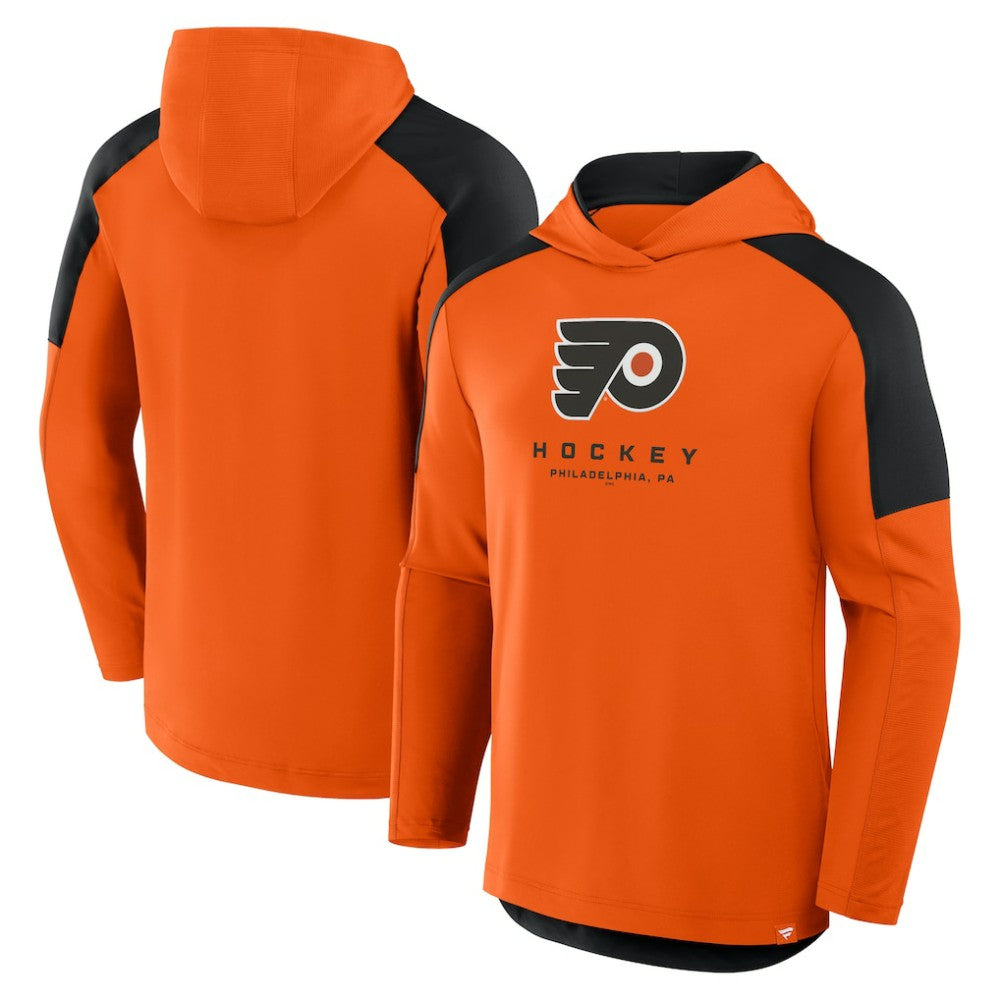 NHL Orange Philadelphia Flyers Fanatics Meta Game Transitional Pullover Hoodie