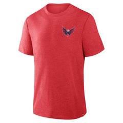 NHL Heather Red Washington Capitals Fanatics Fan Lanes Tri-Blend T-Shirt