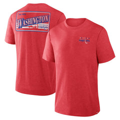 NHL Heather Red Washington Capitals Fanatics Fan Lanes Tri-Blend T-Shirt