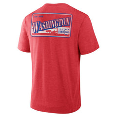 NHL Heather Red Washington Capitals Fanatics Fan Lanes Tri-Blend T-Shirt