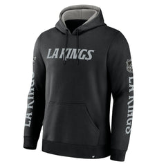 NHL Black Los Angeles Kings Fanatics Big City Legacy Fleece Pullover Hoodie