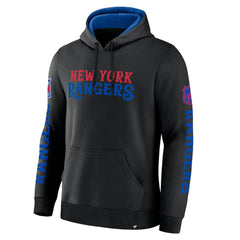 NHL Black New York Rangers Fanatics Big City Legacy Fleece Pullover Hoodie