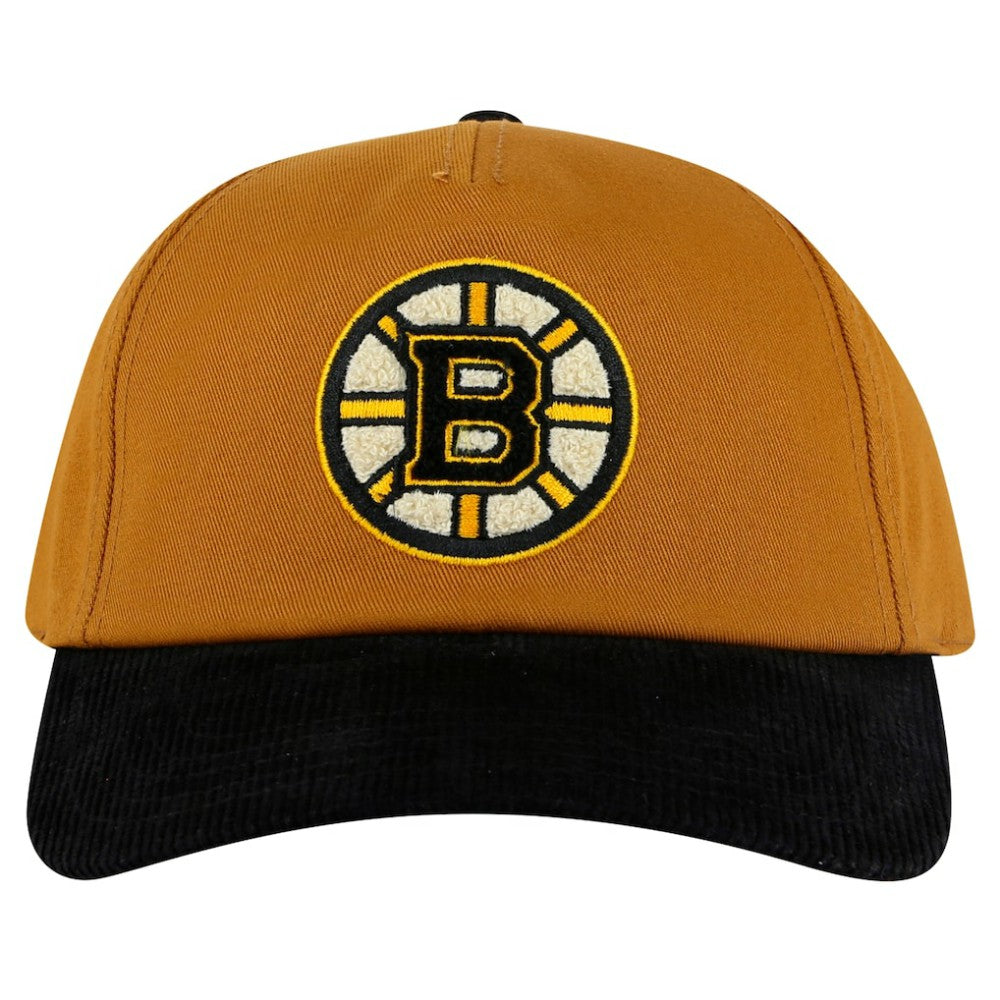 NHL Tan/Black Boston Bruins American Needle Burnett Adjustable Hat