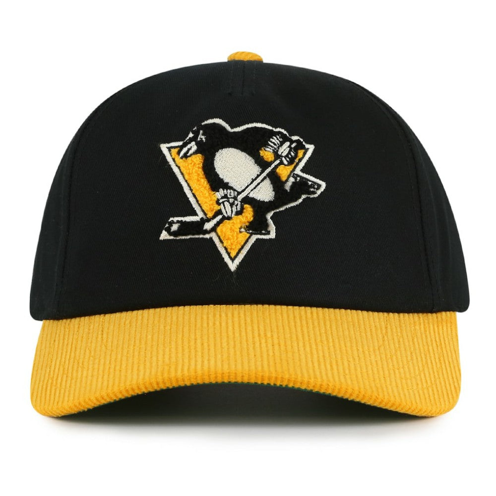 NHL Black/Gold Pittsburgh Penguins American Needle Burnett Adjustable Hat