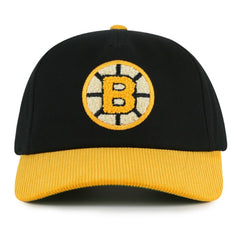 NHL Black/Gold Boston Bruins American Needle Burnett Adjustable Hat