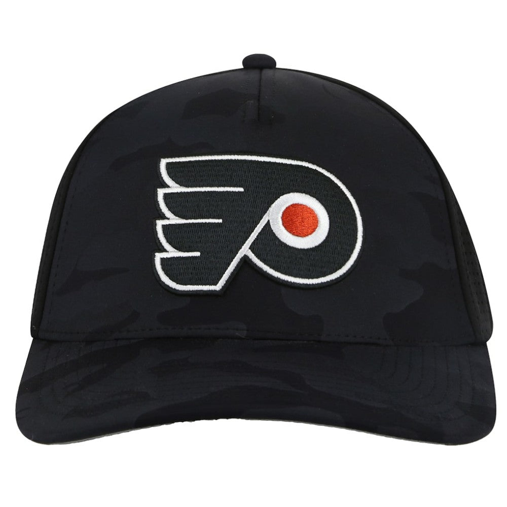 NHL Black Philadelphia Flyers American Needle Valin Camo Super Tech Vented Adjustable Hat