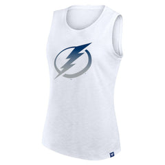 NHL White Tampa Bay Lightning Fanatics Women's Slub Tank Top