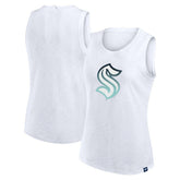 NHL White Seattle Kraken Fanatics Women's Slub Tank Top