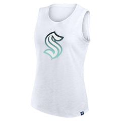 NHL White Seattle Kraken Fanatics Women's Slub Tank Top