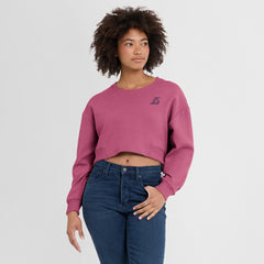 NBA Los Angeles Lakers Women's Studio Tri-Blend Cropped Pullover Sweatshirt