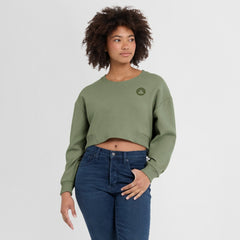 NBA Boston Celtics Women's Studio Tri-Blend Cropped Pullover Sweatshirt
