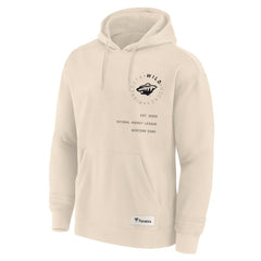 NHL Cream Minnesota Wild Fanatics Future Ground Info Pullover Hoodie