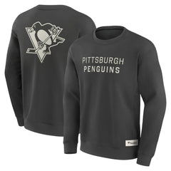NHL Charcoal Pittsburgh Penguins Fanatics Elements Future Ground Lettering Pullover Sweatshirt