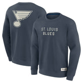 NHL Blue St. Louis Blues Fanatics Elements Future Ground Lettering Pullover Sweatshirt