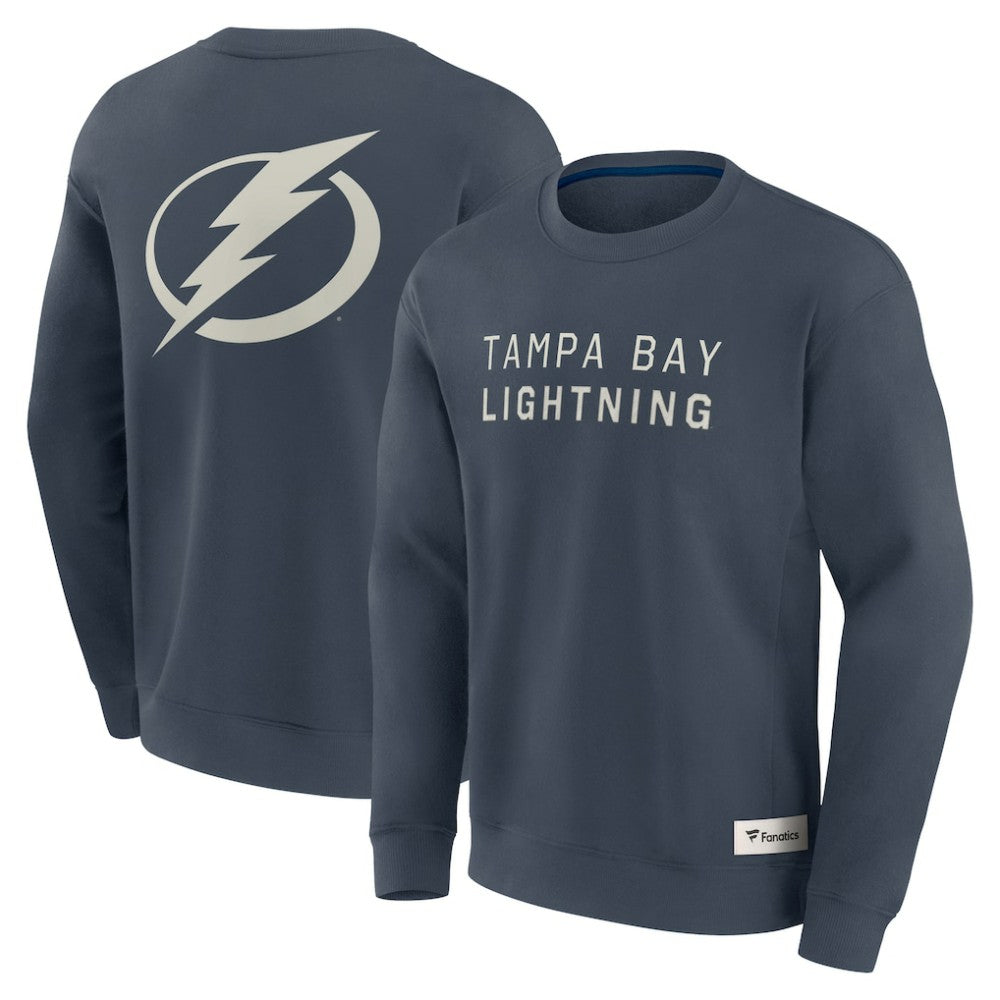 NHL Blue Tampa Bay Lightning Fanatics Elements Future Ground Lettering Pullover Sweatshirt