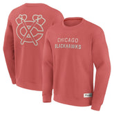 NHL Red Chicago Blackhawks Fanatics Elements Future Ground Lettering Pullover Sweatshirt