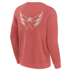 NHL Red Washington Capitals Fanatics Elements Future Ground Lettering Pullover Sweatshirt