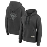 NHL Charcoal Pittsburgh Penguins Fanatics Women's Elements Future Ground Subtle Tonal Pullover Hoodie