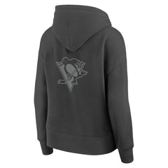 NHL Charcoal Pittsburgh Penguins Fanatics Women's Elements Future Ground Subtle Tonal Pullover Hoodie