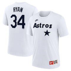 MLB Nolan Ryan Houston Astros Nike Cooperstown Collection Name & Number Tri-Blend T-Shirt