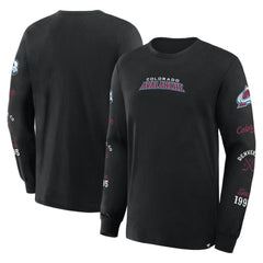 NHL Black Colorado Avalanche Fanatics Boxed In Legacy Long Sleeve T-Shirt