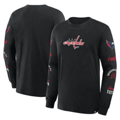 NHL Black Washington Capitals Fanatics Boxed In Legacy Long Sleeve T-Shirt