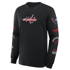 NHL Black Washington Capitals Fanatics Boxed In Legacy Long Sleeve T-Shirt