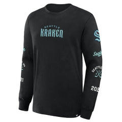 NHL Black Seattle Kraken Fanatics Boxed In Legacy Long Sleeve T-Shirt